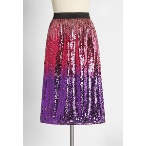 ModCloth Firework Ombré Sequin Skirt